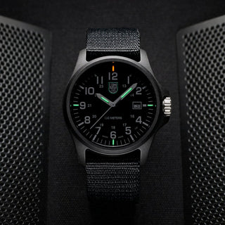Patagonia CARBONOX™, 43 mm, G-Collection watch - X2.2401.NB	, UV Shot with green and orange light tubes
